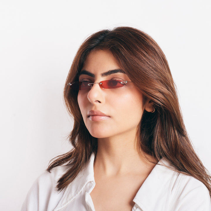Kartik Aaryan Micro Sunglasses-Red