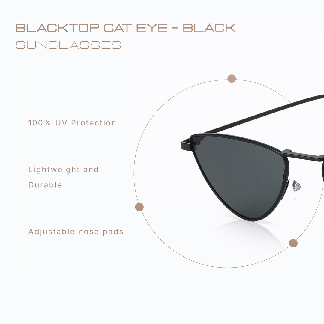 Blacktop Cat Eye Sunglasses - Black