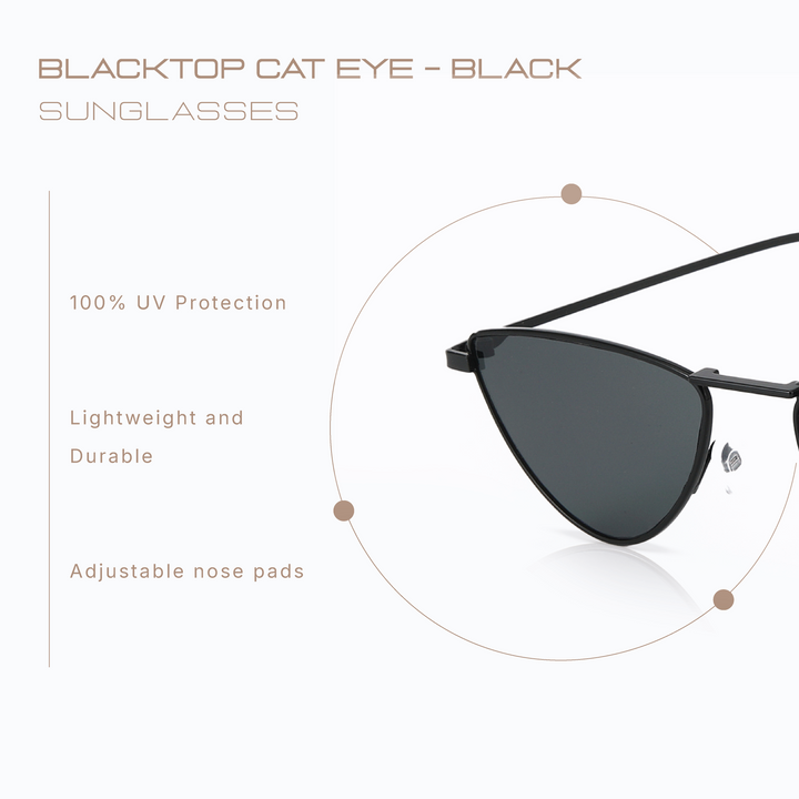 Blacktop Cat Eye Sunglasses - Black