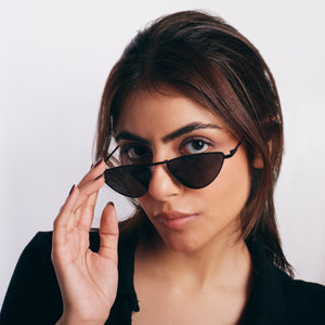 Blacktop Cat Eye Sunglasses - Black - Salty Accessories