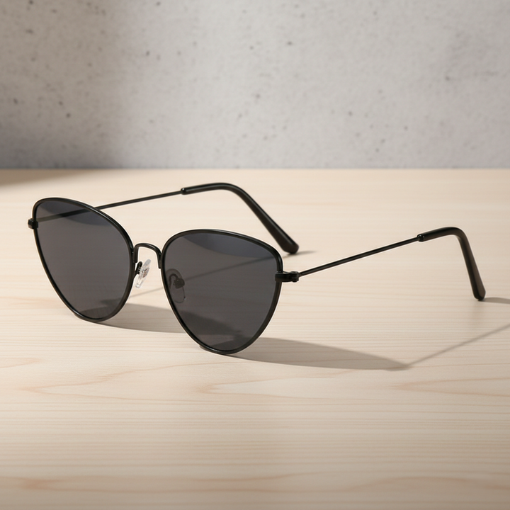 Cherry Blaze Cat-Eye Black Sunglasses for Women - Salty Accessories