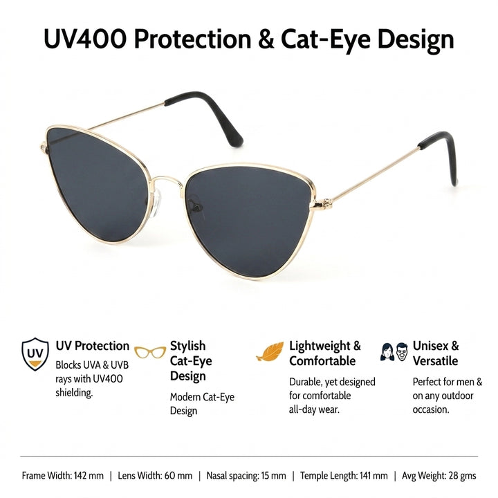 Retro Cat Eye UV400 Protection Sunglasses for Women