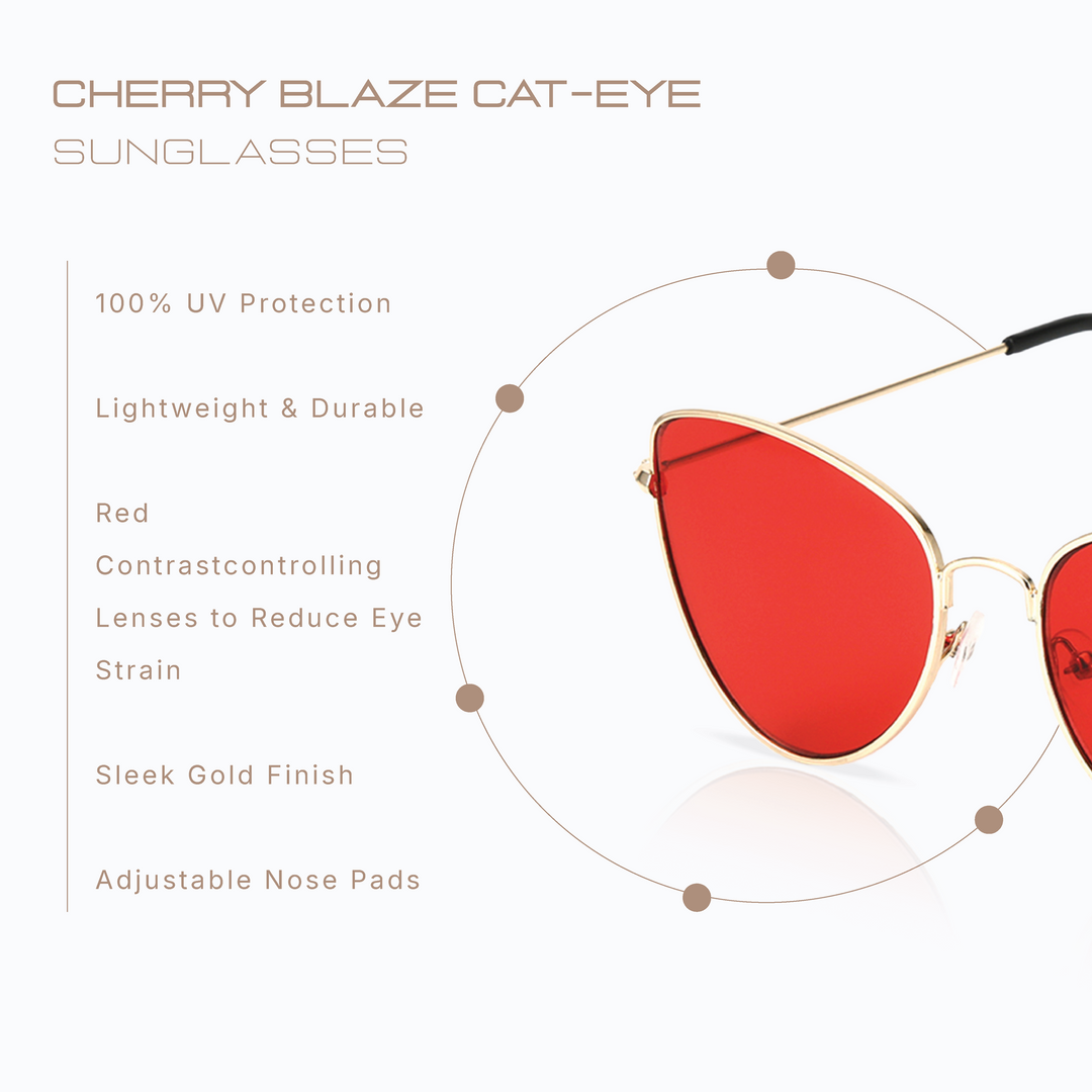 Cherry Blaze Cat-Eye Sunglasses for Women