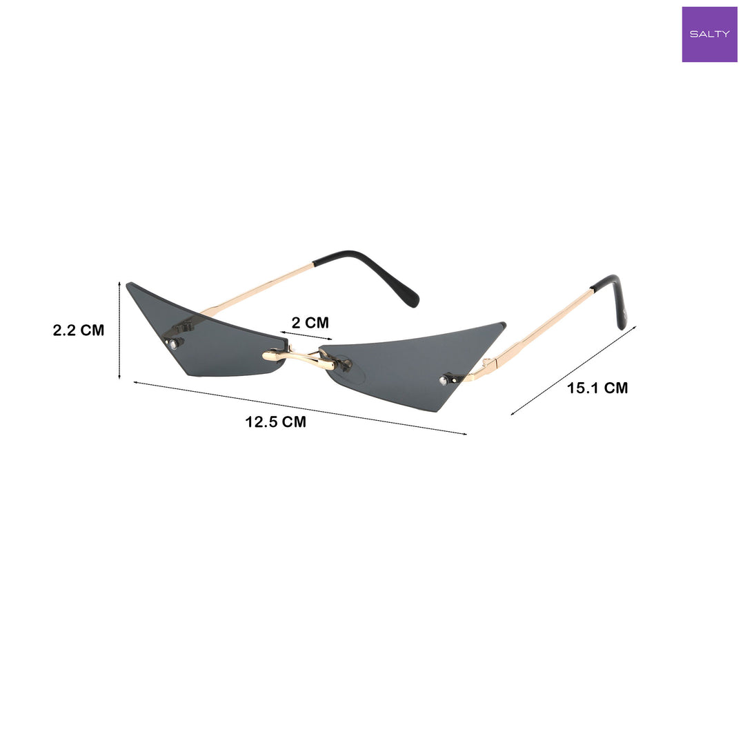 Rimless Cat Eye Sunglasses
