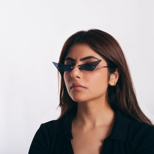 Rimless Cat Eye Sunglasses