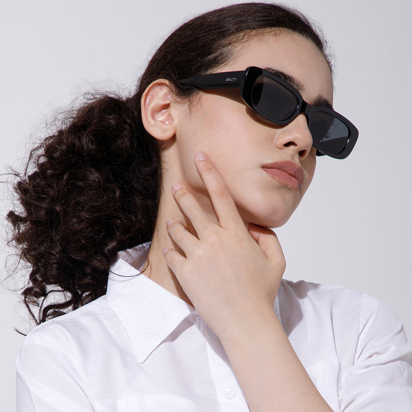 Kylie Jenner Inspired Rectangular Black Shades