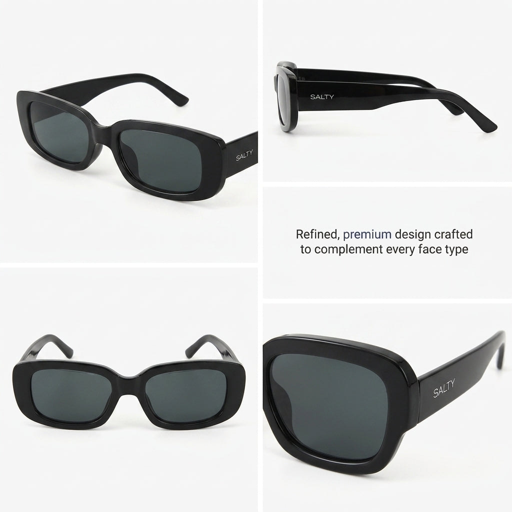 Kylie Jenner Inspired Rectangular Black Shades