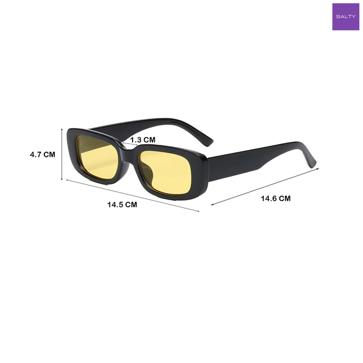 Bold Rectangular Night Driving Sunglasses