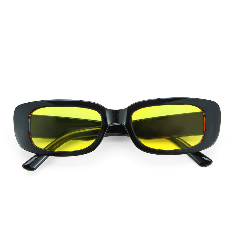 Bold Rectangular Night Driving Sunglasses