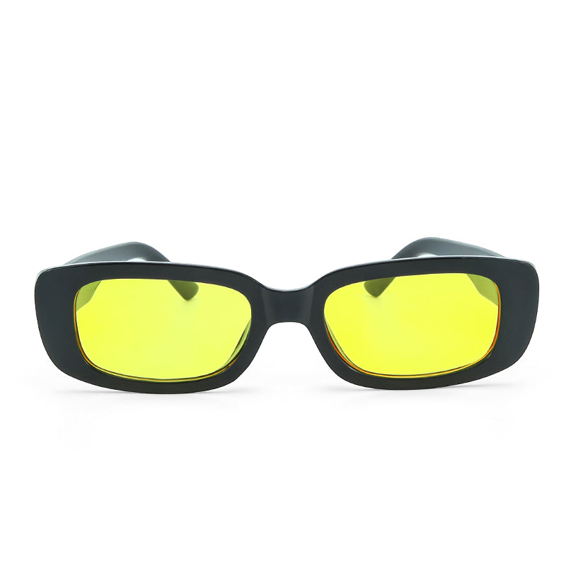 Bold Rectangular Night Driving Sunglasses