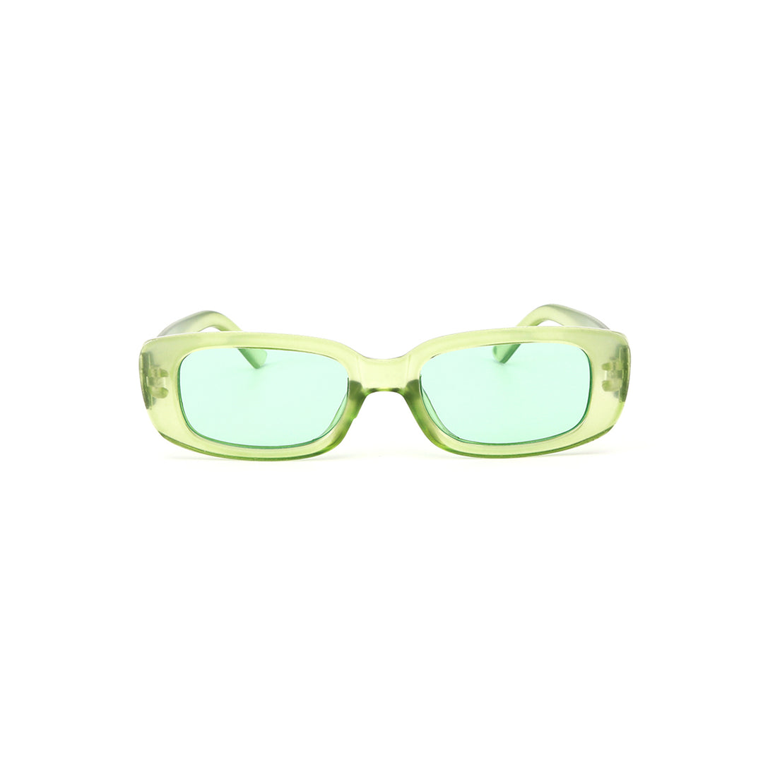 Cyberleaf Transparent Green Statement Sunglasses