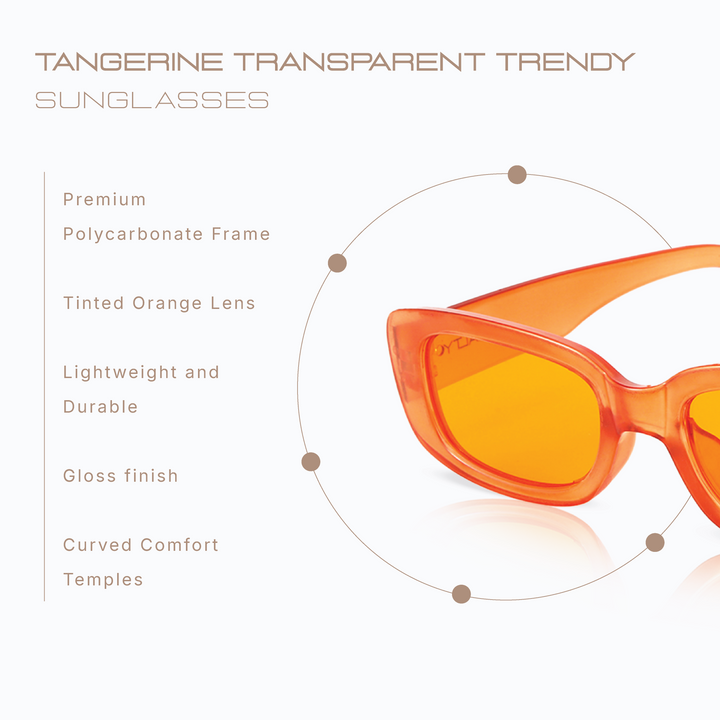 Tangerine Transparent Trendy Orange Shades
