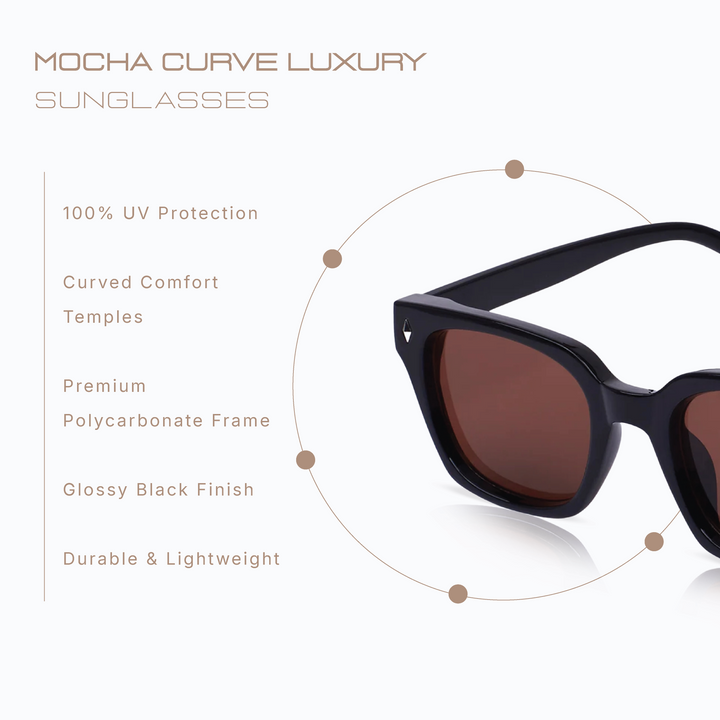 Mocha Curve Luxury Sunglasses