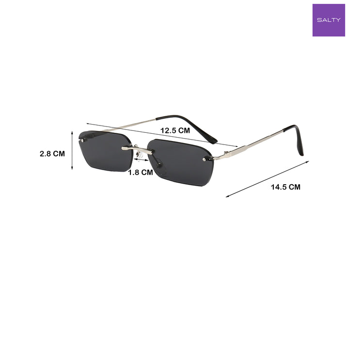 Onyx Drift Silver UV400 Protective Sunglasses