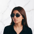 Onyx Drift Silver UV400 Protective Sunglasses