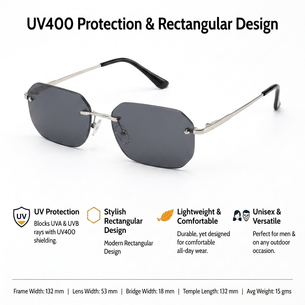 Silver Onyx Drift UV400 Protective Sunglasses