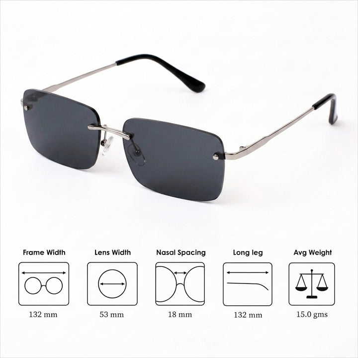 Silver Onyx Drift UV400 Protective Sunglasses