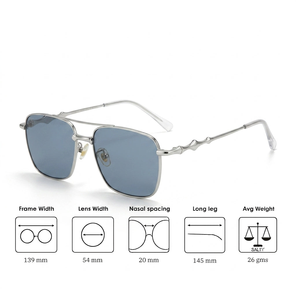 Chrome Vision Rectangle Sunglasses