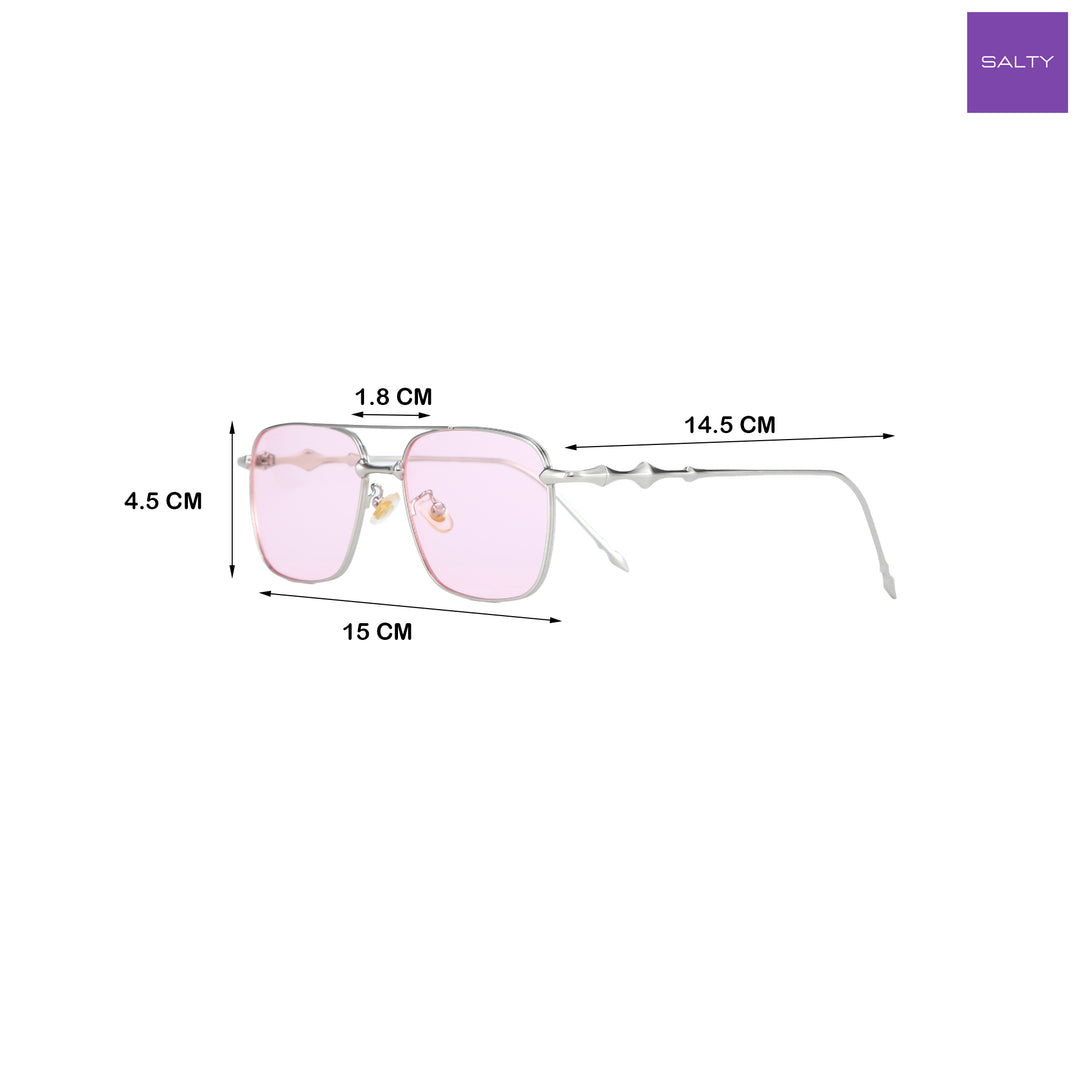 Rosé Vision Rectangle Sunglasses