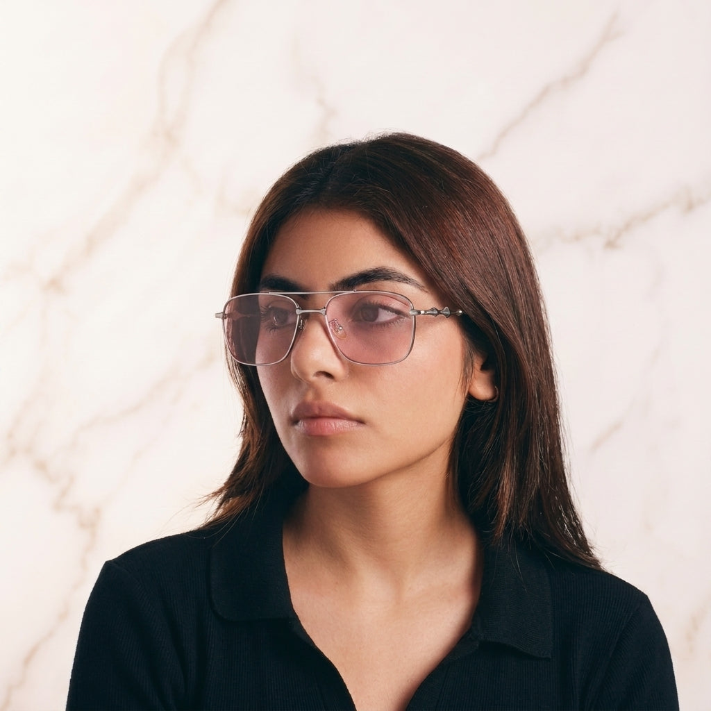 Rosé Vision Rectangle Sunglasses