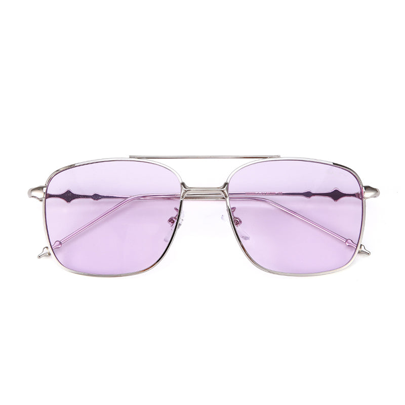 Vision Rectangle Sunglasses - (Silver-Purple)