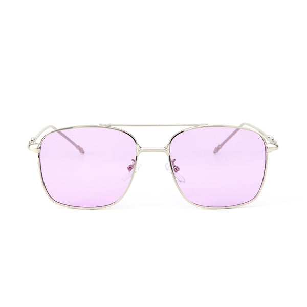 Vision Rectangle Sunglasses For Men - (Silver-Purple)