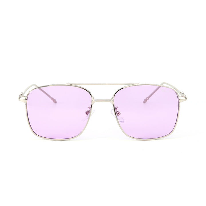 Vision Rectangle Sunglasses - (Silver-Purple)