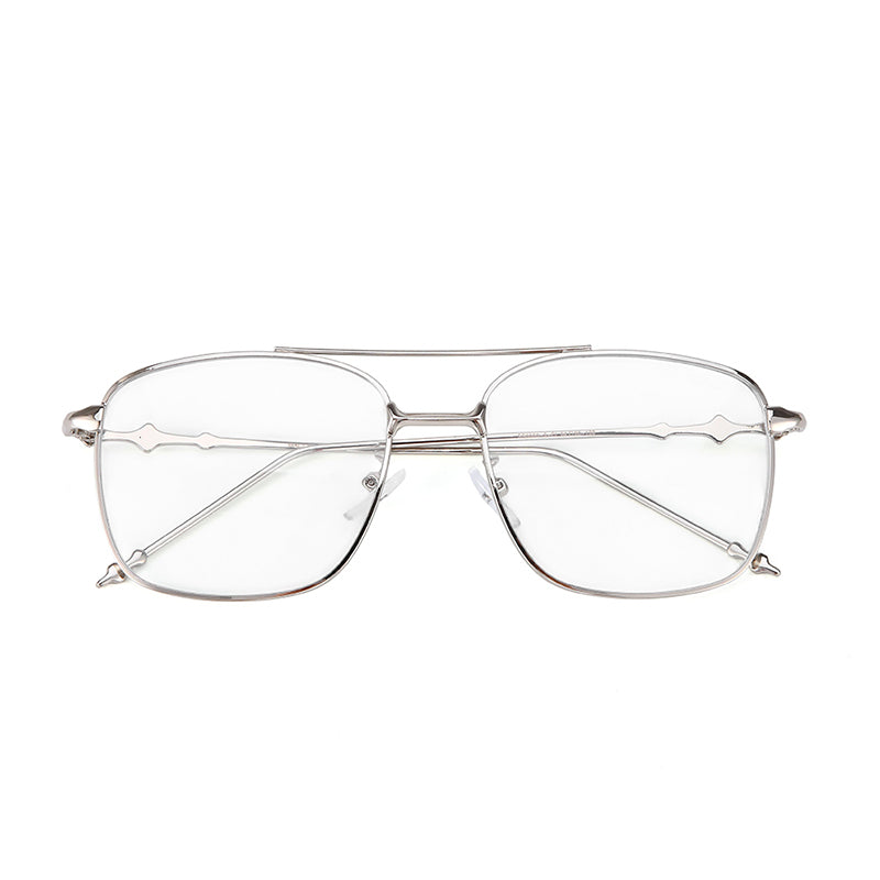 Vision Rectangle Sunglasses - (Silver-Transparent)