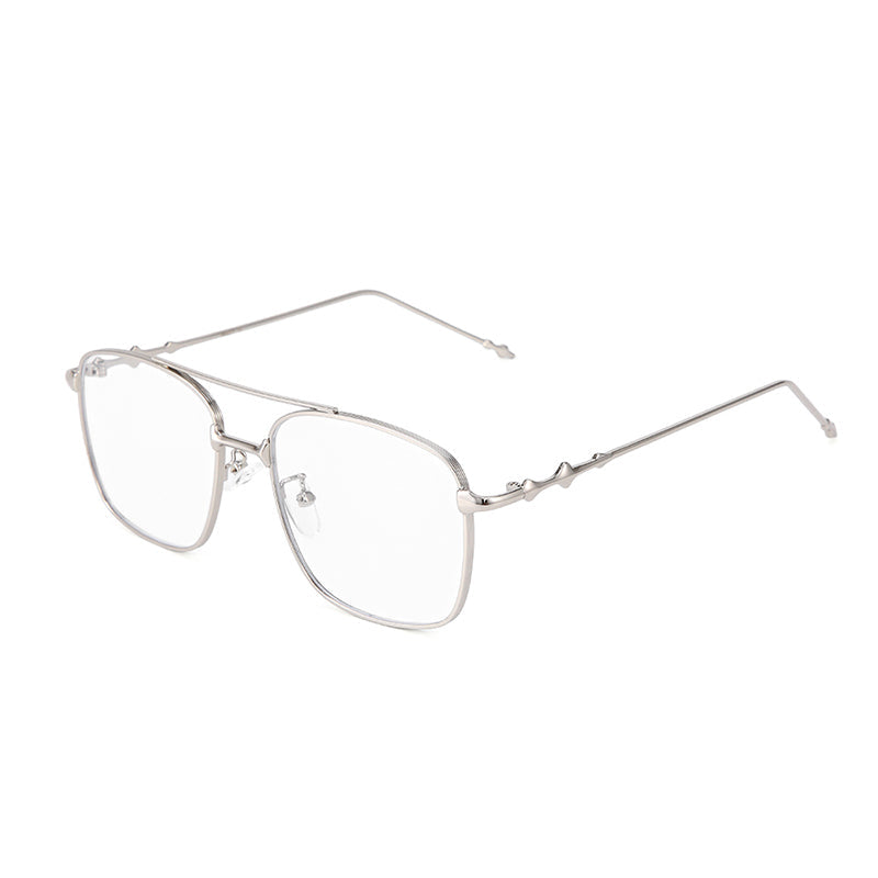 Vision Rectangle Sunglasses - (Silver-Transparent)