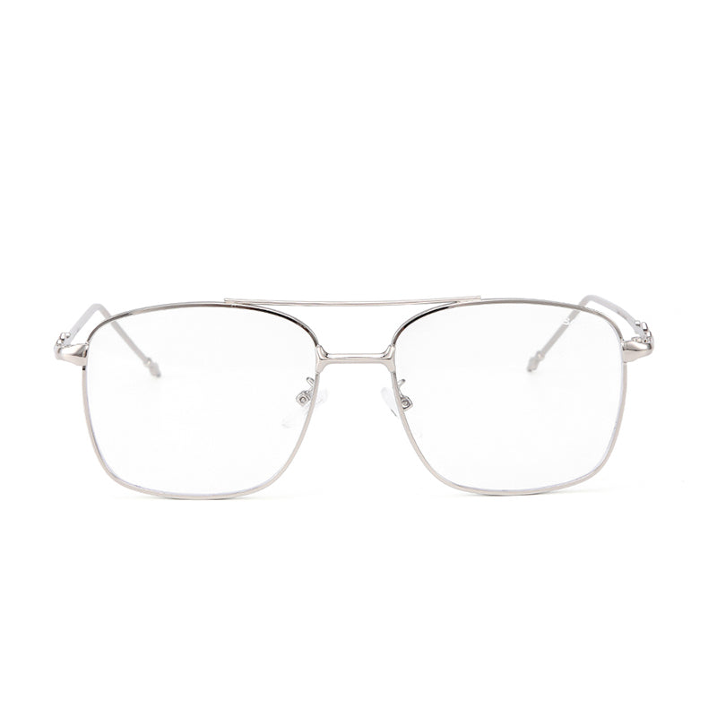 Vision Rectangle Sunglasses - (Silver-Transparent)