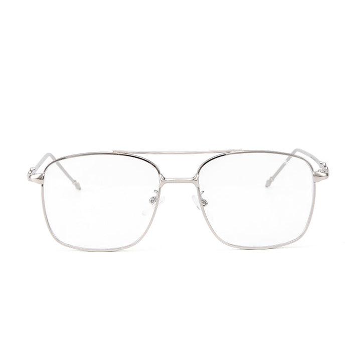 Vision Rectangle Sunglasses - (Silver-Transparent)