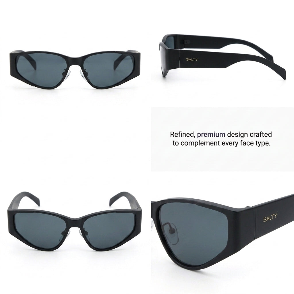 Aespa Black Oval Sunglasses