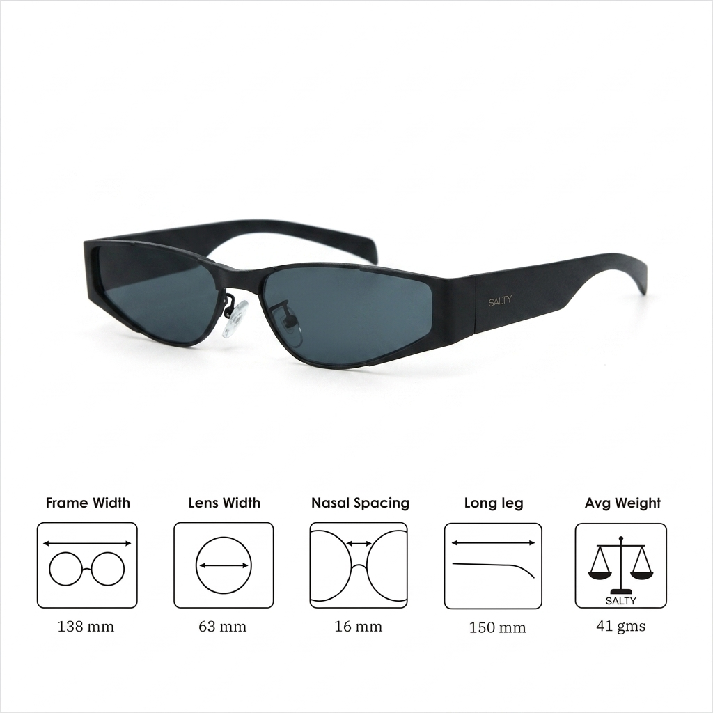 Aespa Black Oval Sunglasses
