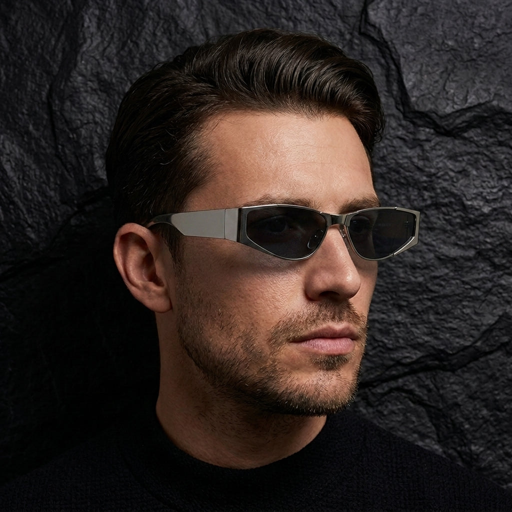 Aespa Metallic Oval Shades