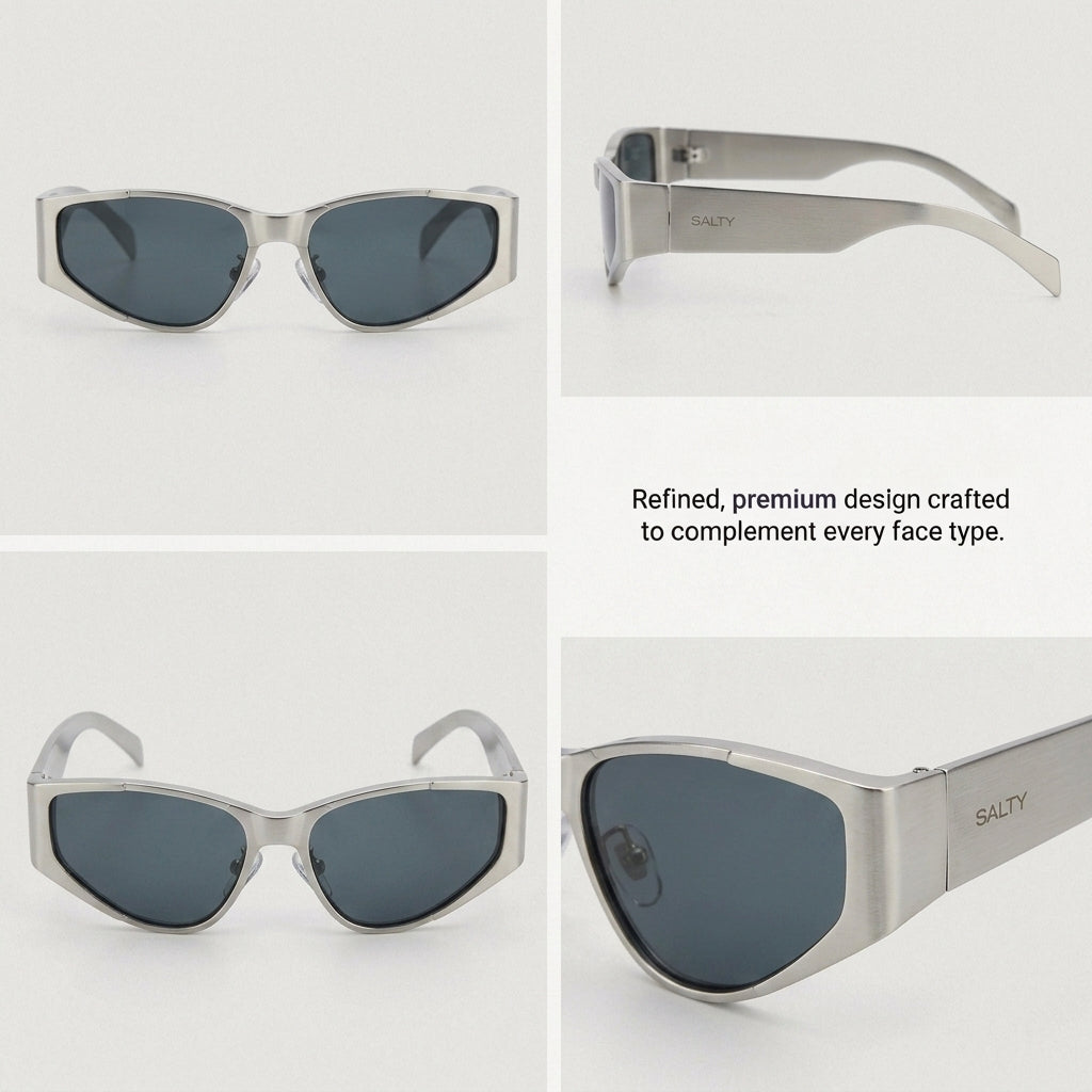 Aespa Metallic Oval Sunglasses