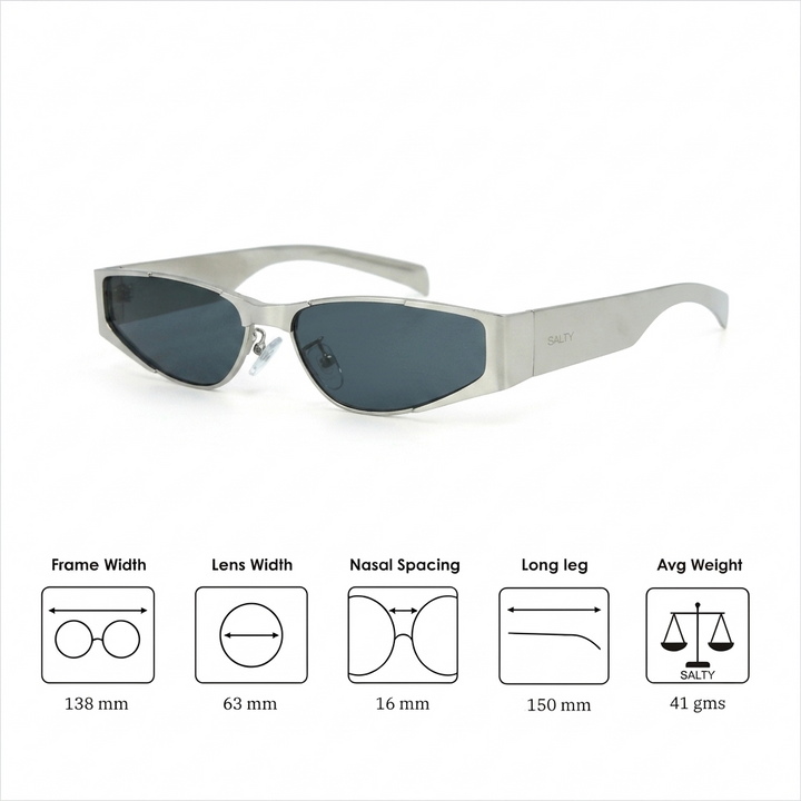 Aespa Metallic Oval Sunglasses