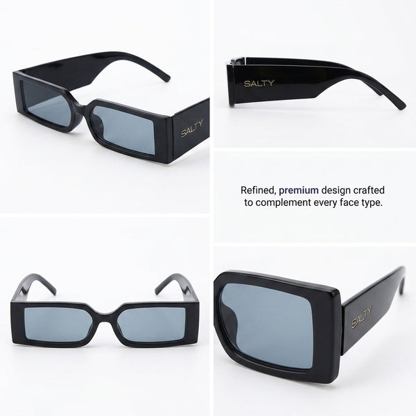 Edge Luxe Slim Sunglasses - Black