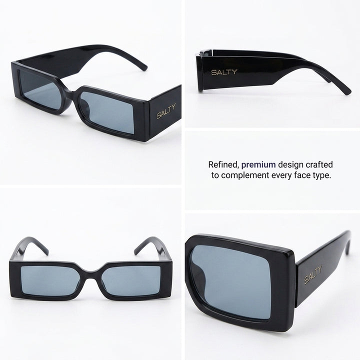 Edge Luxe Slim Sunglasses - Black