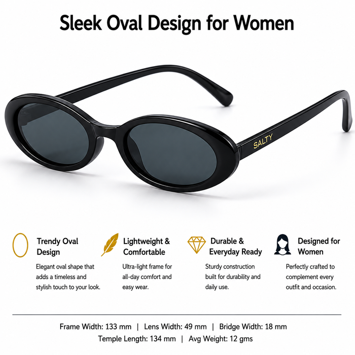 Obscura Oval Classic Shades - Black