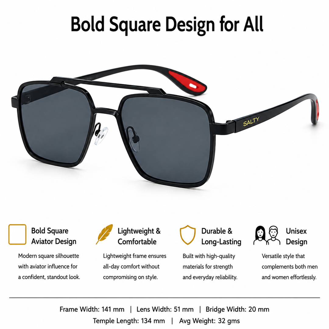 Aero Edge Navigator Shades - Black