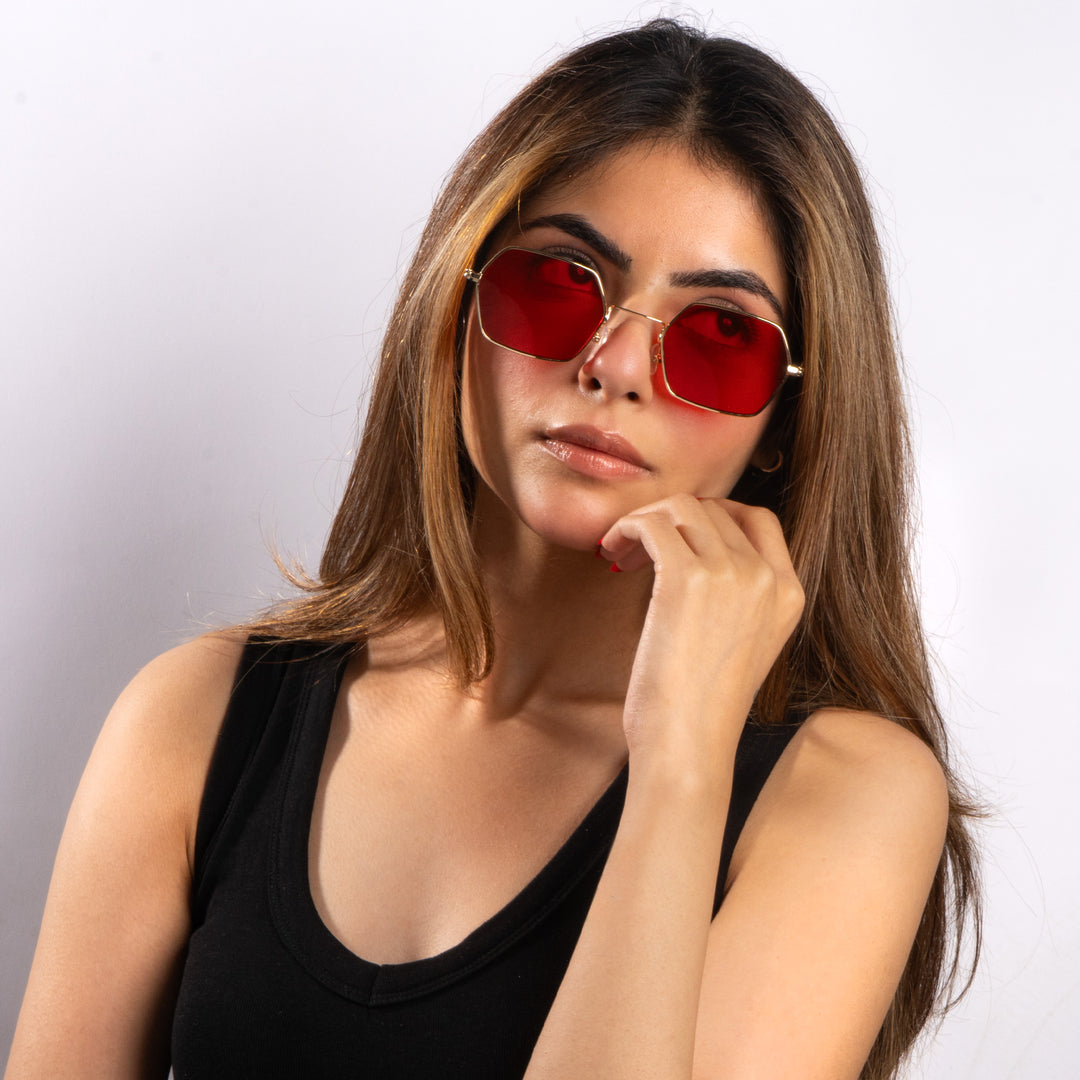 Hexara Edge Luxe Sunglasses - Gold