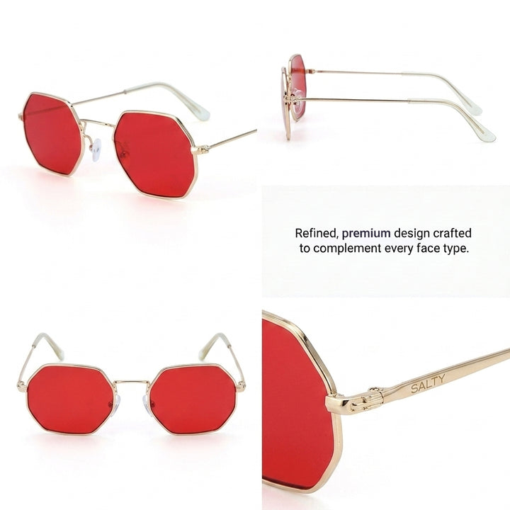 Hexara Edge Luxe Sunglasses - Gold