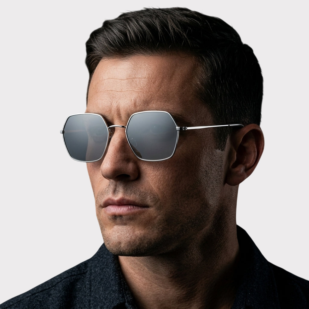 Hexara Edge Luxe Sunglasses - Silver