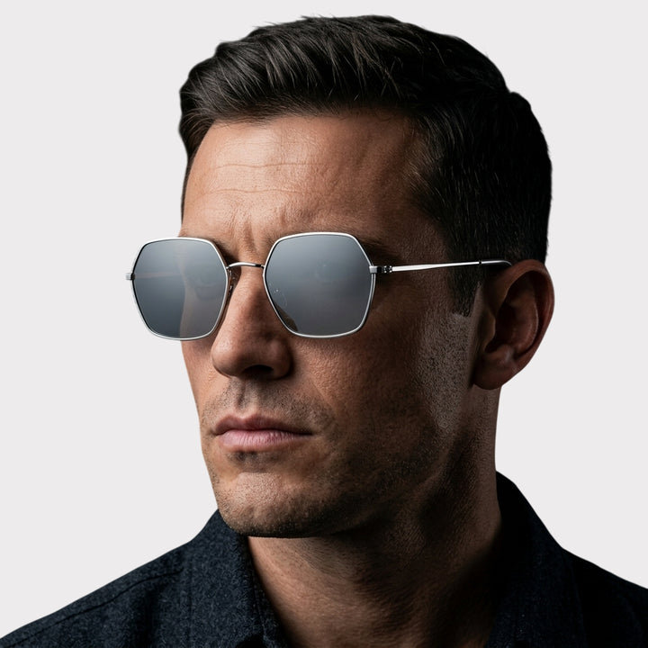Hexara Edge Luxe Sunglasses - Silver