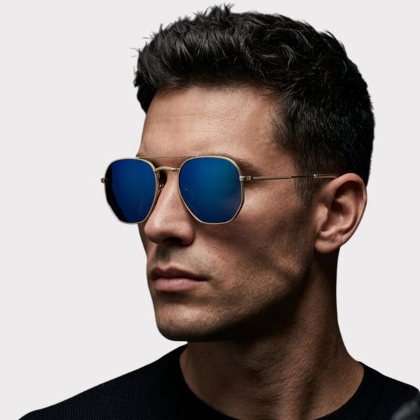 HexaGlint Sunglasses - Mercury Blue