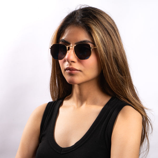 HexaGlint Sunglasses - Mercury Blue