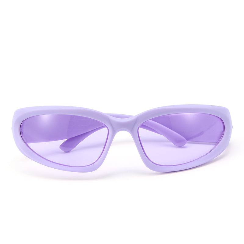 Futuristic Series Y2K Wraparound Sunglasses - Purple | Salty