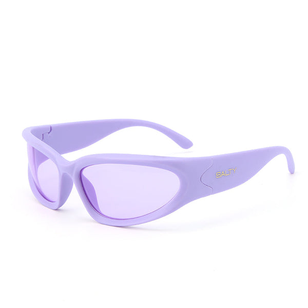 Futuristic Series Y2K Wraparound Sunglasses - Purple