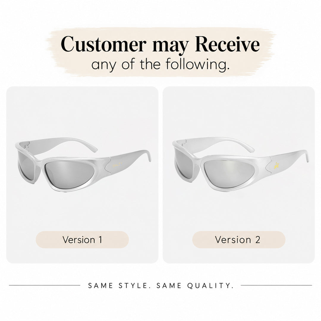 Futuristic Series Y2K Wraparound Sunglasses - Silver