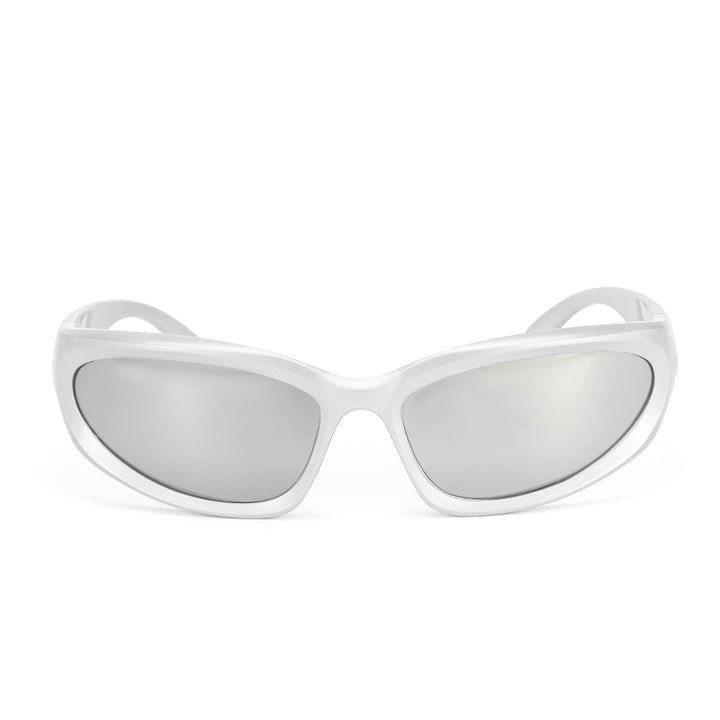 Futuristic Series Y2K Wraparound Sunglasses - Silver